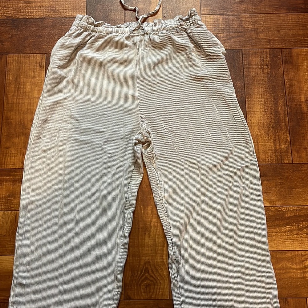 Liz Claiborne wide leg striped Rayon/Acetate Pants - Picture 3 of 8